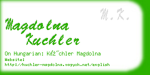 magdolna kuchler business card